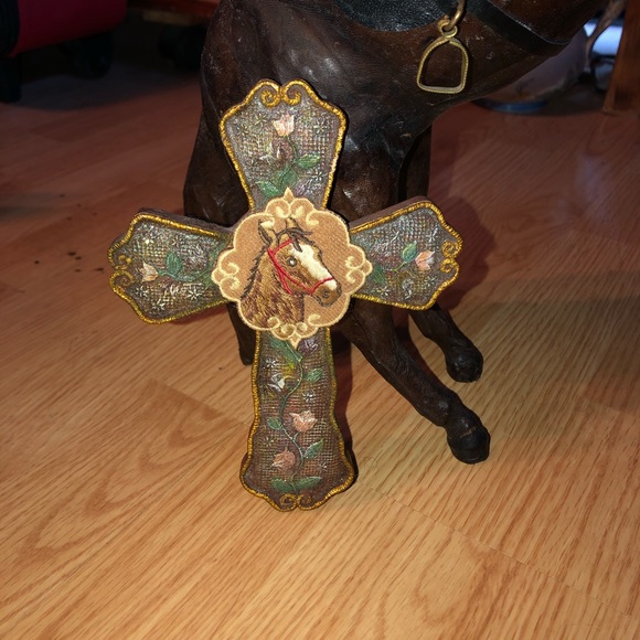 HORSE CROSS wall home decor western Christian - Picture 2 of 5